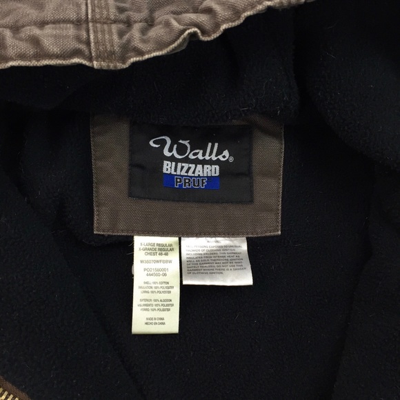 Walls Blizzard Pruf Work Jacket, Brown duck coat - Picture 2 of 7